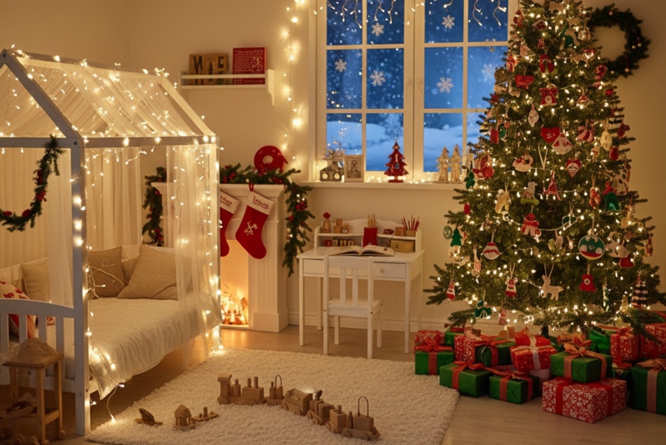 Как оформить детскую к Новому году: идеи для уюта и безопасности