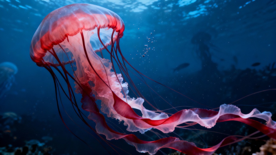Редкая гигантская медуза всплыла к Антарктиде и удивила ученых и туристов