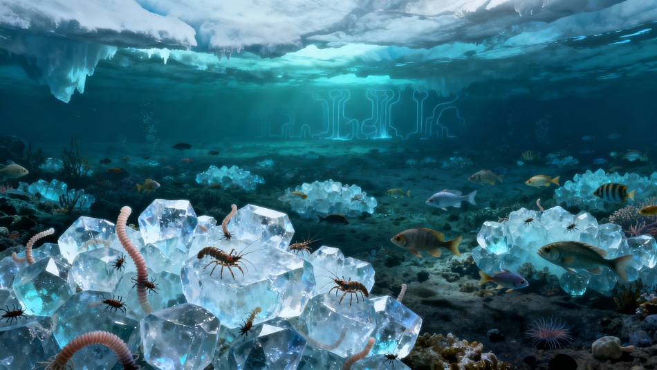 На дне у Гренландии обнаружено самое глубокое газогидратное месторождение с жизнью
