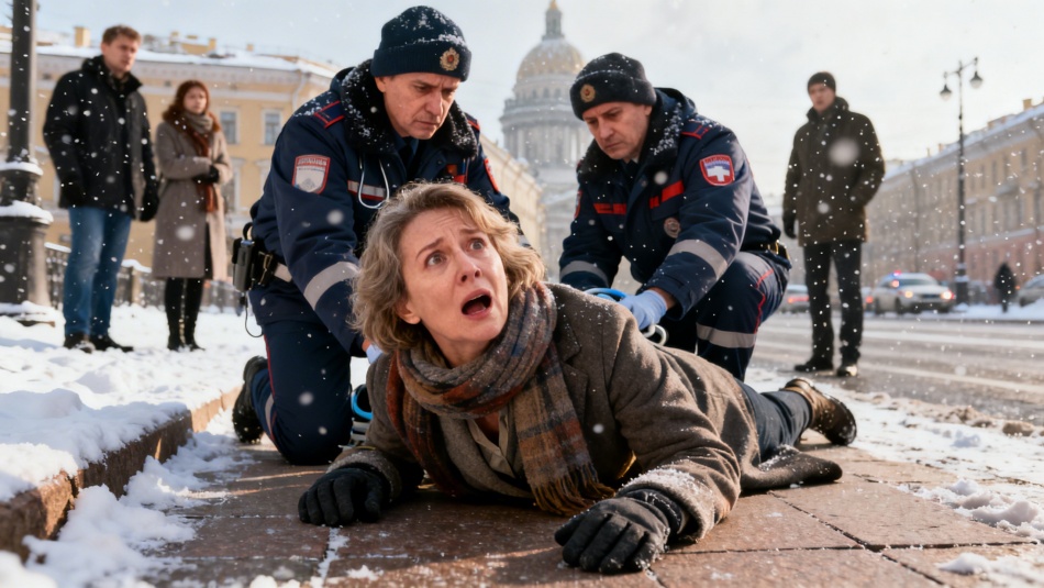 В Петербурге завели дело после травмы женщины из-за наледи с крыши