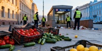 В Петербурге изъяли более 500 кг овощей и фруктов при ликвидации нелегальных точек