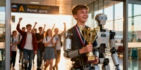 Петербургские лицеисты вновь стали чемпионами по робототехнике в Италии